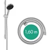 Image de hansgrohe Rainfinity - Set de douche, Ensemble de douche avec douchette, barre de douche 65cm, flexible de douche textile Designflex 160cm et support, Pommeau de douche avec 3 types de jet, Chromé