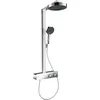 Image de hansgrohe Rainfinity - Colonne de douche économie d'eau (EcoSmart) avec mitigeur thermostatique, douche pluie 250 mm, douchette, support, flexible, barre et douche de tête ronde, Chromé, 28742000