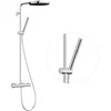 Image de hansgrohe Pulsify S Puro - Colonne de douche avec mitigeur thermostatique, douche pluie (260mm) avec robinet, douchette (1 jet), support, flexible, barre et douche de tête ronde, Chromé, 24222000