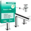 Image de hansgrohe Zesis S 74733000 Robinet de lavabo avec tirette, hauteur d'écoulement 104 mm, mitigeur économiseur d'eau (EcoSmart+), chromé
