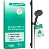 Image de hansgrohe 24602670 Raindance Alive Select S Brauseset 125 3jet EcoSmart mit Brausestange Unica S Puro 65 cm Kit de Douche, Noir Mat