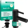 Image de hansgrohe Zesis S 74714670 Mitigeur de lavabo avec vidage à tirette en métal, économe en énergie (CoolStart), robinet de salle de bain avec hauteur d'écoulement 74 mm, économe en eau (EcoSmart+), noir