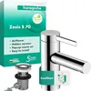 Image de hansgrohe Zesis S 74714000 Mitigeur de lavabo avec vidage à tirette en métal, économe en énergie (CoolStart), robinet de salle de bain avec hauteur d'écoulement 74 mm, mitigeur de lavabo économiseur