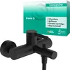 Image de hansgrohe Zesis S 74420670 Robinet de baignoire en saillie pour 2 consommateurs avec mitigeur monocommande Noir mat Longueur du bec 17,5 cm