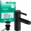 Image de hansgrohe Zesis S 74201670 Robinet de bidet avec vidage à tirette en métal, mitigeur monocommande économe en eau (EcoSmart), hauteur d'écoulement 83 mm, noir mat
