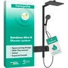 Image de hansgrohe Raindance Alive Q 24591670 Système de douche à économie d'eau (EcoSmart) avec thermostat, douche à effet pluie (340 x 210 mm) avec robinet, douchette, tuyau, barre de douche et pommeau de