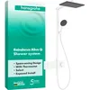 Image de hansgrohe Raindance Alive Q 24590700 Système de douche avec thermostat, douche à effet pluie (340 x 210 mm) avec robinet, douchette, tuyau, barre de douche et pommeau de douche (2 types de jets