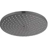 Image de hansgrohe Raindance S 27624340 Pommeau de douche à économie d'eau (EcoSmart), 240 mm, 1 type de jet, pour montage mural/au plafond, avec fonction anti-calcaire, noir brossé chromé