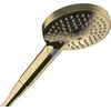 Image de hansgrohe Raindance Select S 26515990 Pommeau de douche à économie d'eau 8 l/min (EcoSmart) 3 types de jet (PowderRain inclus) avec fonction anti-calcaire Gold Optic
