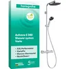 Image de hansgrohe Activera S 28078000 Système de douche à économie d'eau (EcoSmart) avec thermostat, douche à effet pluie (240 mm) avec robinet, douchette (2 types de jets), tuyau, barre de douche et pommeau