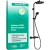 Image de hansgrohe Activera S 28083670 Système de douche à économie d'eau (EcoSmart+), avec thermostat, douche à effet pluie, mitigeur, douchette (2 types de jets), tuyau, barre de douche et douche de tête