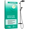 Image de hansgrohe Activera S 28871670 Système de douche à économie d'eau (EcoSmart) avec thermostat de baignoire, douche à effet pluie, douchette (2 types de jets), tuyau, barre et pommeau de douche, noir mat