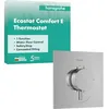 Image de hansgrohe Ecostat Comfort E 33710000 Thermostat de douche encastré avec verrouillage de sécurité (SafetyStop) à 40 °C, thermostat de douche, mitigeur pour 1 consommation, chromé