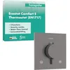 Image de hansgrohe Ecostat Comfort E 33716340 Thermostat de douche encastré avec combinaison de sécurité et verrouillage de sécurité (SafetyStop) à 40 °C, robinet de douche pour 2 consommateurs, noir brossé