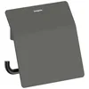 Image de hansgrohe AddStoris S 41783340 Porte-Papier Toilette avec Couvercle, Support de Papier Toilette Mural, Fixation cachée, Accessoires de Salle de Bain, Chrome Noir brossé