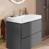 Image de hansgrohe LivaFine Lavabo mural, avec 1 trou de robinetterie l: 80 P: 48 cm, 61191450,