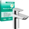 Image de hansgrohe Neovis Q 71349000 Mitigeur de lavabo sans vidage, robinet de salle de bain avec bec hauteur 96 mm, mitigeur lavabo économe en eau (EcoSmart), chrome, 71349000