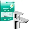 Image de hansgrohe Neovis Q 71339000 Robinet de lavabo pour eau froide sans vidage, robinet pour WC invités avec bec Hauteur 63 mm, Mitigeur lavabo économe en eau (EcoSmart), chrome, 71339000