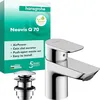 Image de hansgrohe Neovis Q 71354000 Mitigeur de lavabo avec bonde push-open en métal, robinet de salle de bain avec bec hauteur 63 mm, mitigeur lavabo économe en eau (EcoSmart), chrome, 71354000