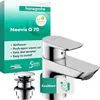 Image de hansgrohe Neovis Q 71356000 Mitigeur de lavabo avec bonde push-open en métal, économie d'énergie (CoolStart), robinet de salle de bain avec bec Hauteur 63 mm, Mitigeur économe en eau (EcoSmart