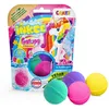 Image de INKEE GALUPY UNICORN Pack de 4 Bombes de bain enfant en 4 couleurs, Boules de bain parfum Chewing-gum à l'huile de Jojoba, testé dermatologiquement, 4x50g