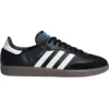 Image de adidas Samba OG Noir/Blanc - Chaussures Unisexe en Cuir Véritable, Couleur : Noir/Blanc, Taille 41 1/3