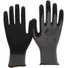 Image de NITRAS Nylotex 3520 Lot de 12 paires de gants de travail en nylon et latex Gris/noir Taille 8/L
