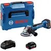 Image de Meuleuse dangle sans fil Bosch Professional GWS 18V-10 P 06019J4101 125 mm + 2 batteries, + chargeur, + mallette 18 V 5 Ah
