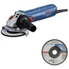 Image de Bosch Professional meuleuse angulaire filaire GWS 12-125 (Ø disque : 125 mm, 1 200 W, protection antiredémar., disque à meuler, capot de protection, écrou de blocage, poignée auxiliaire standard)