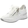 Image de Rieker Frühjahr/Sommer, Sneakers Basses Femme, Blanc (Weiss/Weiss-Silber/Argento/ 80 80), 37 EU