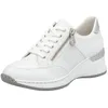 Image de Rieker Frühjahr/Sommer, Sneakers Basses Femme, Blanc (Weiss/Weiss-Silber/Argento/ 80 80), 41 EU