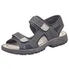 Image de Rieker Homme Sandales 26156, Monsieur Sandales de Trekking,Sandales de Sport,Semelle extérieure,Double Fermeture Velcro,Schwarz,40 EU / 6,5 UK