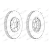 Image de FERODO DDF2043LVC-1 Disque de frein Ø348mm Hauteur: 66mm Épaisseur: 36mm Cercle de percage -Ø: 120mm disque de frein à deux pièces ventilé Compatible avec BMW 5 Berline F10 5 Touring F11 5 GT F07
