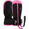 Image de Reusch Ben Mitten Mitaines d'hiver Extra Chaudes et Douces pour Enfants et bébés Filles et garçons avec Une Fermeture éclair, Noir/Rose, II (Environ 2-3 Ans)