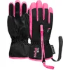 Image de Reusch Ben Gants d'hiver Chauds, Coupe-Vent et Respirants pour Enfants, bébés, Tout-Petits, Filles, garçons, pour Le Quotidien, la Luge, la Neige, Noir/Rose, III (Environ 3-4 Ans)