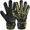 Image de Reusch Attrakt Infinity Finger Support Junior Gants de Gardien de But pour Enfants, idéaux pour Gazon Artificiel, Taille 6, Noir/doré et Jaune
