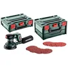 Image de METABO 691200000 - Set lijadora excéntrica con motor sin escobillas versión SIN BATERIAS 18V Li-Ion SXA 18 LTX 125 BL + 100 hojas de lijar y maletín MetaBox 118