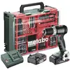 Image de Perceuse-visseuse sans fil Metabo BS 18 L BL Set 613155710 18 V 2 Ah Li-Ion + 2 batteries, brushless, + mallette, + chargeur, + accessoires