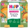 Image de HiPP - P'tits Veggies - Riz au Curry et Potiron - Pots - 2x190 g (Lot de 2)