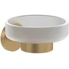 Image de Villeroy & Boch Elements Tender Porte-Savon Mural en Verre satiné avec Support en Zinc Rond doré