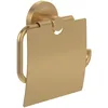 Image de Villeroy & Boch Elements Tender Porte-Rouleau de Papier Toilette avec Couvercle, pour Montage Mural, en Zinc, Rond, doré brossé