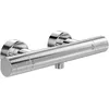 Image de Thermostat de douche Villeroy & Boch Universal Taps & Fittings, robinet de douche avec protection anti-brûlure et blocage de sécurité à 38°, mitigeur de douche apparent, rond, chrome