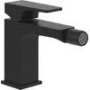 Image de Villeroy & Boch Architectura Square Robinet de bidet à levier unique avec tirette et cartouche en céramique, mitigeur de bidet économe en eau, hauteur du bec 100 mm, carré, noir mat