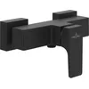 Image de Villeroy & Boch Architectura Square Mitigeur de douche avec protection anti-retour et cartouche en céramique, mitigeur monocommande pour montage en saillie, carré, noir mat