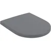 Image de Villeroy & Boch Siège de WC Subway 3.0 avec fermeture automatique - Abattant D en plastique thermodurcissable, amovible e incassable - Pièce de rechange d'origine - Graphite, mat