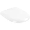 Image de Villeroy & Boch Siège de WC Antao avec fermeture automatique - Abattant D en plastique thermodurcissable, amovible e incassable - Pièce de rechange d'origine - Blanc pierre, mat