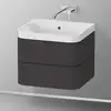Image de Duravit Happy D.2 Meuble avec vasque, 2 tiroirs, HP4345N8080, c-shaped