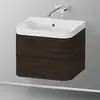 Image de Duravit Happy D.2 Meuble avec vasque, 2 tiroirs, HP4345N6969, c-shaped