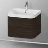 Image de Duravit Happy D.2 Meuble avec vasque, 2 tiroirs, HP4345O6969, c-shaped