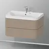 Image de Duravit Happy D.2 Meuble avec vasque, 2 tiroirs, HP4347E7575, c-shaped